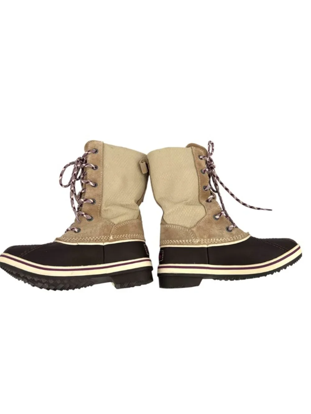 L.L. Bean Kids Snow Boots Size 13 Tan Brown Waterproof Insulated Winter Boots